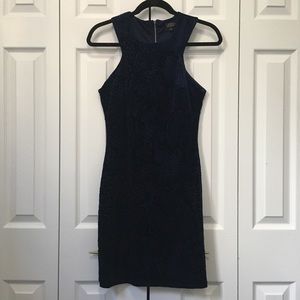 Navy Velvet Dress